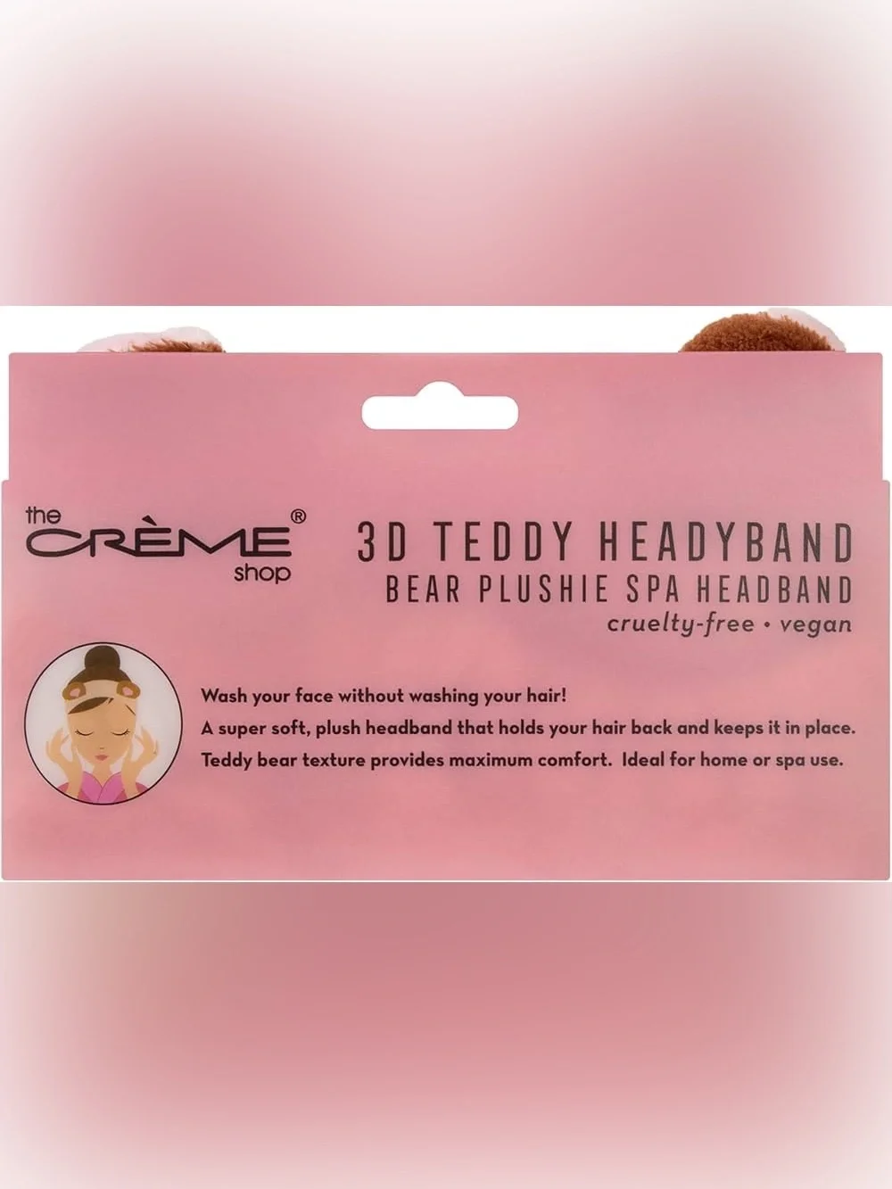 The Crème Shop 3D Teddy Bear Spa Headband - New In Packaging